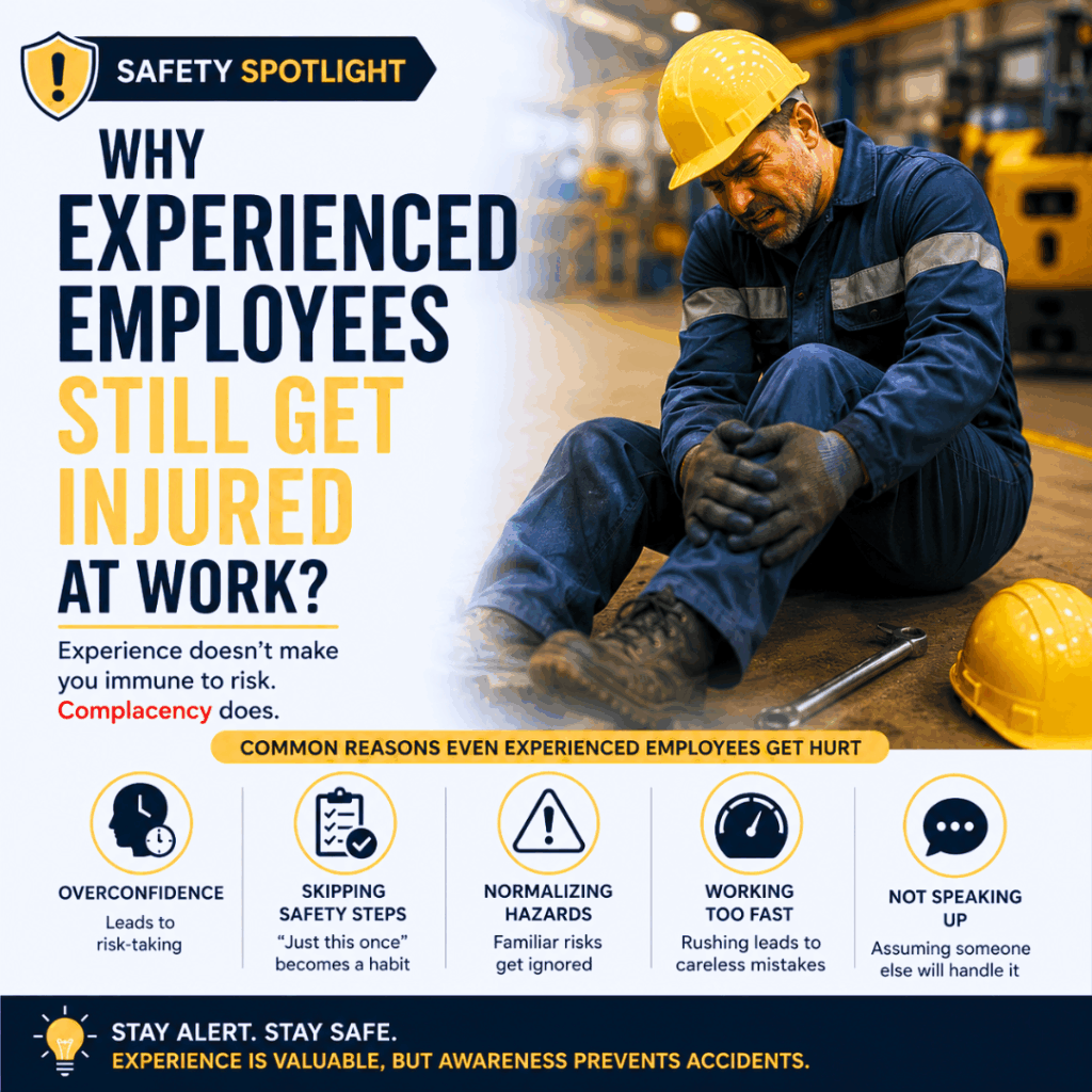 Workplace Safety for experienced employee